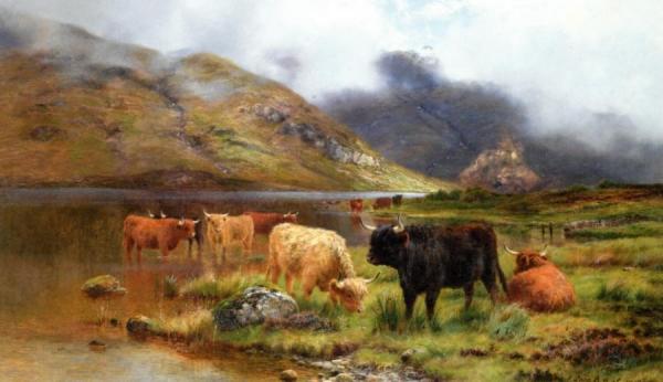 A Quiet Morning, A Rossshire Loch by Louis Bosworth Hurt