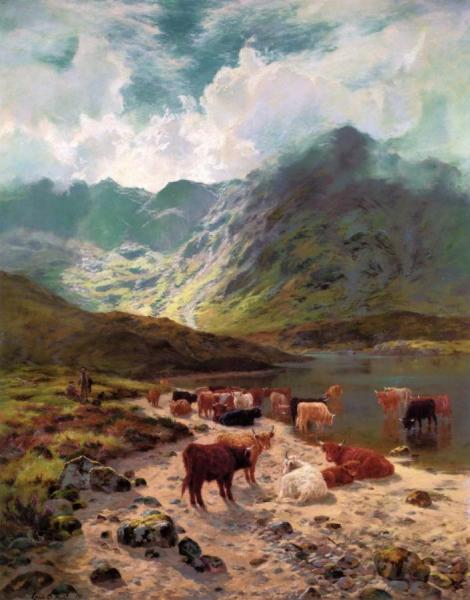 A Rest, By A Ross-shire Loch by Louis Bosworth Hurt