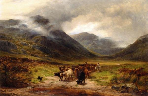 Louis Bosworth Hurt Cattle Droving In The Highlands