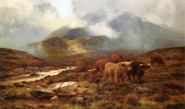 Over The Moorland, Sligachan, Isle Of Wight by Louis Bosworth Hurt
