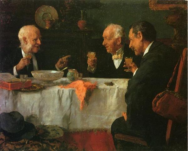 Gentlemen "the Toast" by Louis C. Moeller Oil Painting Reproductions