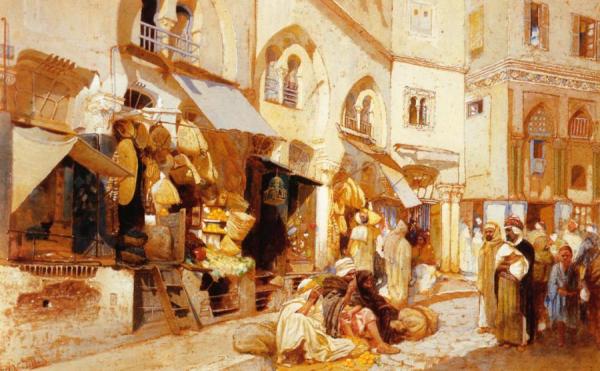 Algerian Shops by Louis Comfort Tiffany