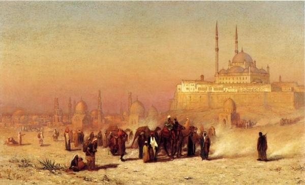 On The Way Between Old And New Cairo, Citadel Mosque Of Mohammed Ali, And Tombs Of The Mamelukes by Louis Comfort Tiffany