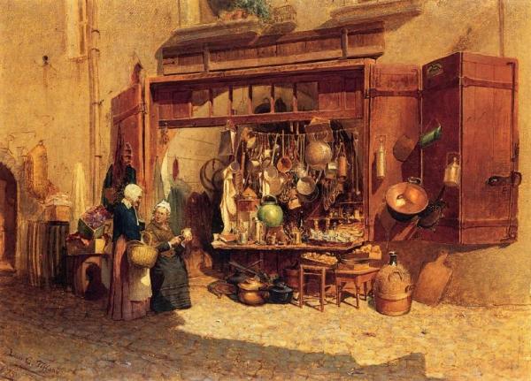 The Village Peddler by Louis Comfort Tiffany