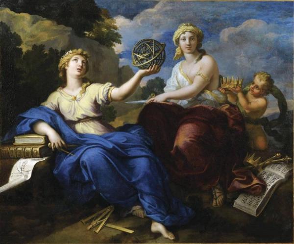 Urania And Melpomene by Louis De Boullogne The Younger