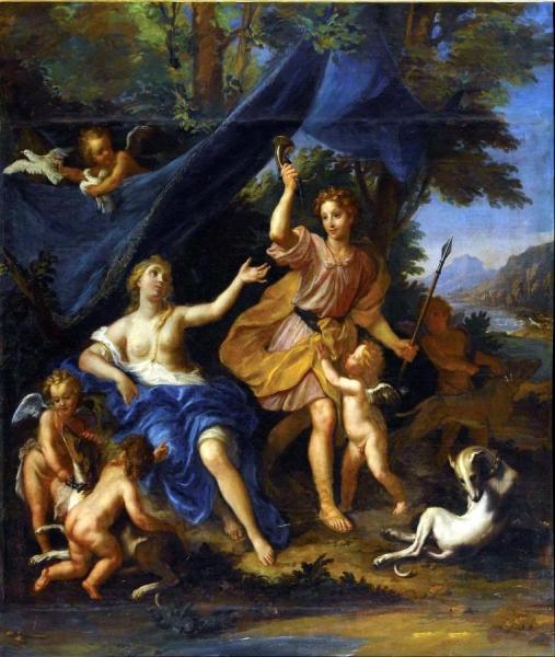 Venus And Adonis by Louis De Boullogne The Younger Oil Painting Reproductions