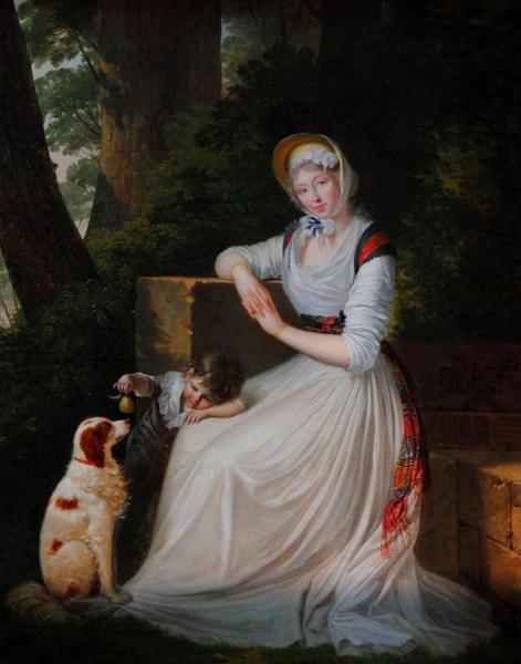 Portrait Of Elizabeth Of Holland With Her Son by Louis Gauffier Oil Painting Reproductions