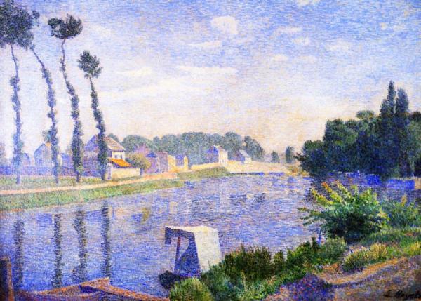 Banks Of The Oise, Pointose by Louis Hayet Oil Painting Reproductions