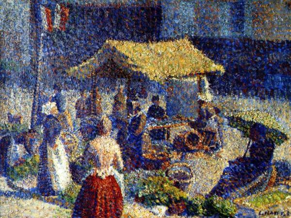 Market In Pontoise by Louis Hayet
