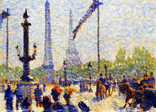 The Place De La Concorde by Louis Hayet