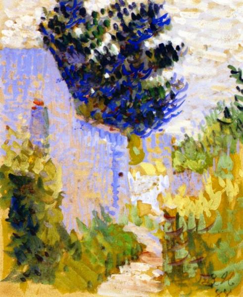 The Trail Behind The House by Louis Hayet