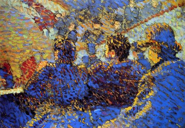 Louis Hayet Three Spectators At The Circus