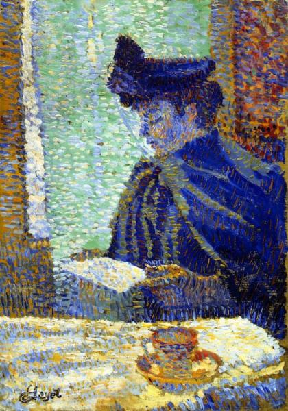 Woman With Hat by Louis Hayet