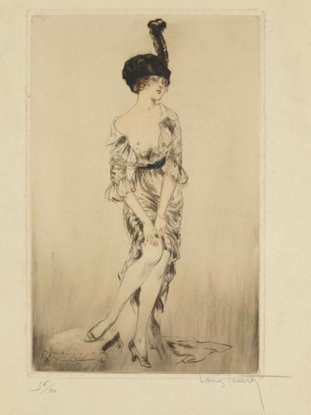 A Fashionable Young Woman by Louis Icart
