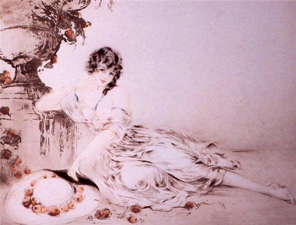 At The Urn by Louis Icart