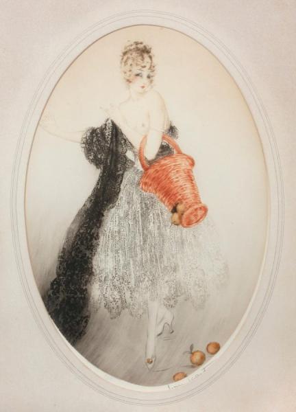 Broken Basket by Louis Icart