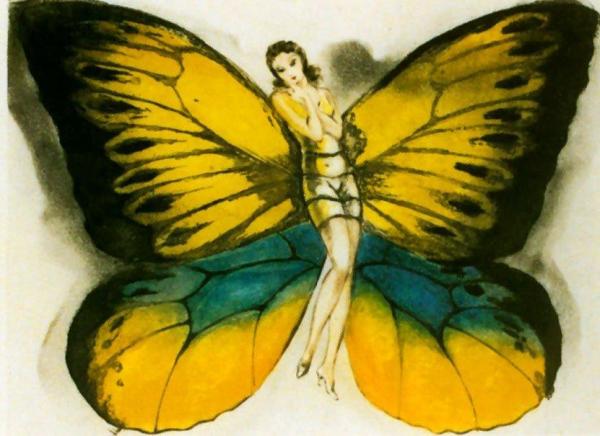 Butterfly by Louis Icart