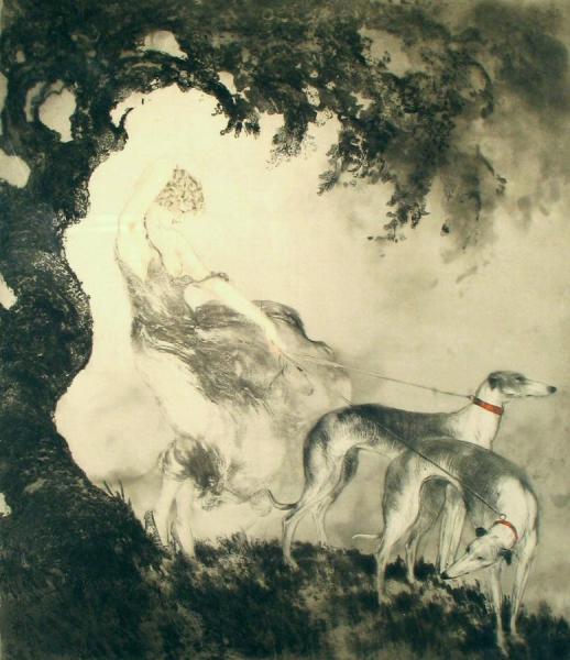 Gust Of Wind by Louis Icart Oil Painting Reproductions