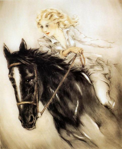 Horsewoman by Louis Icart