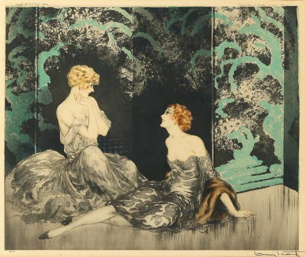 Intimacy by Louis Icart Oil Painting Reproductions
