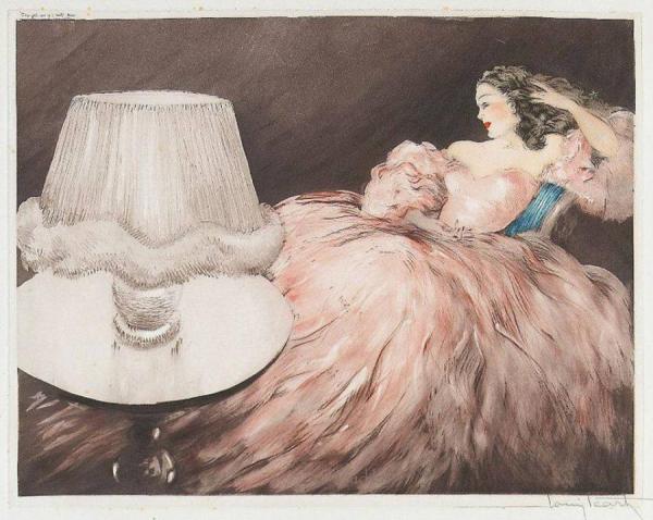 Lampshade by Louis Icart