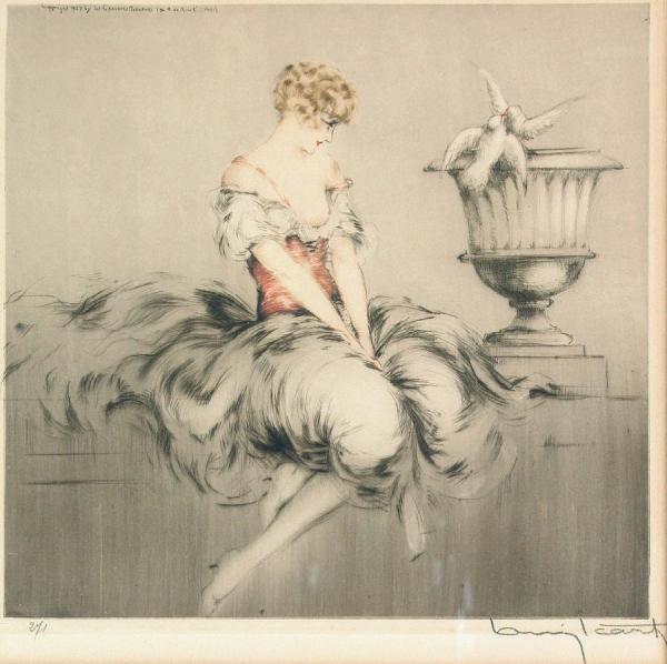 Lesson Of Love by Louis Icart