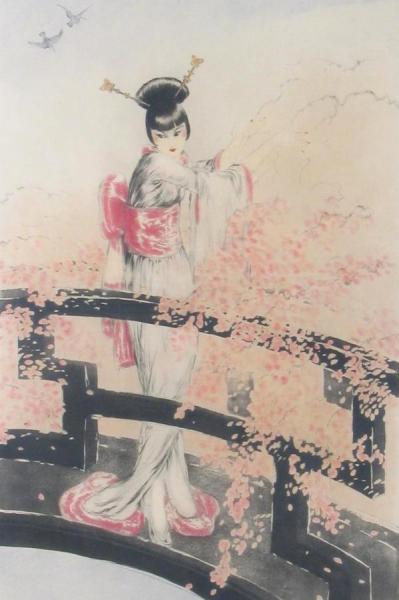 Madame Butterfly by Louis Icart
