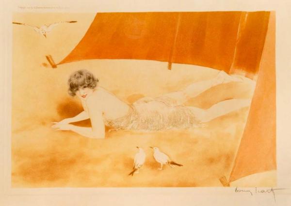 On The Beach by Louis Icart