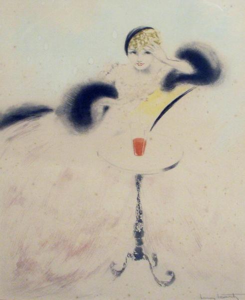 Soda Fountain by Louis Icart Oil Painting Reproductions