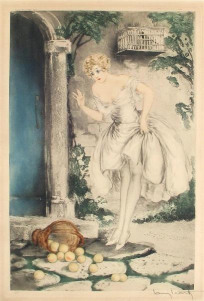 Spilled Apples by Louis Icart