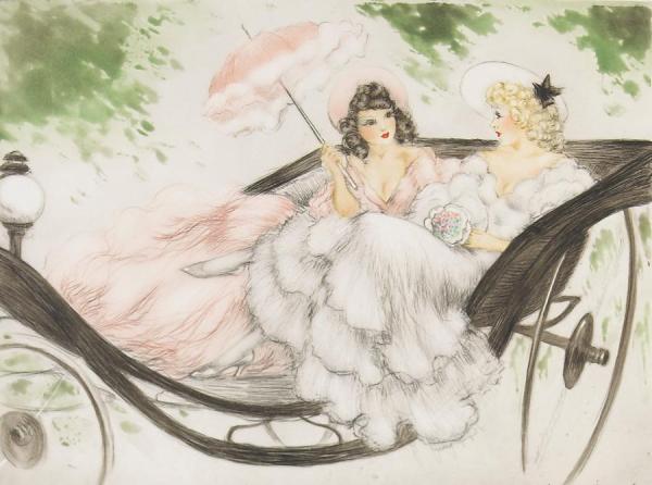 Springtime Promenade by Louis Icart