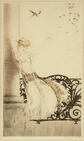 Swallows by Louis Icart