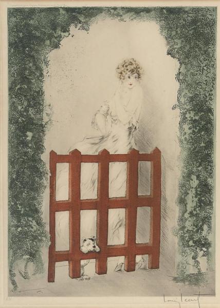 The Red Gate by Louis Icart