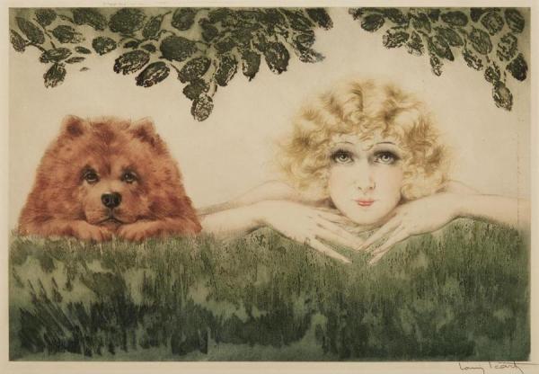 Two Beauties by Louis Icart