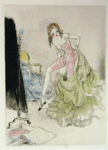 Undressing by Louis Icart