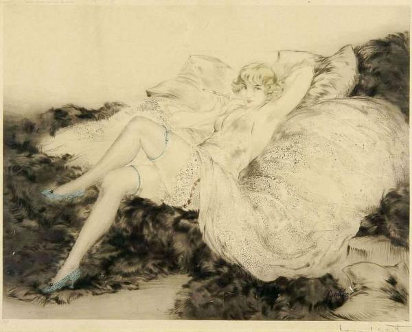 White Underwear by Louis Icart