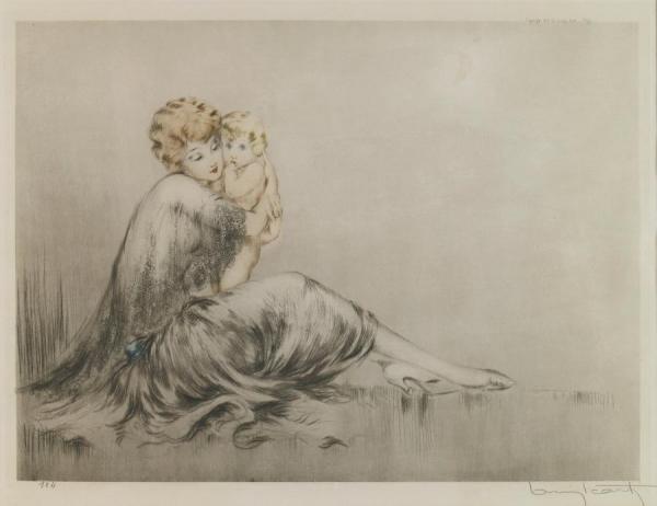 Young Mother by Louis Icart