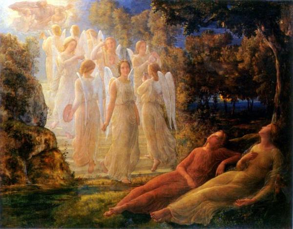 Poem Of The Soul 12, The Golden Ladder by Louis Janmot