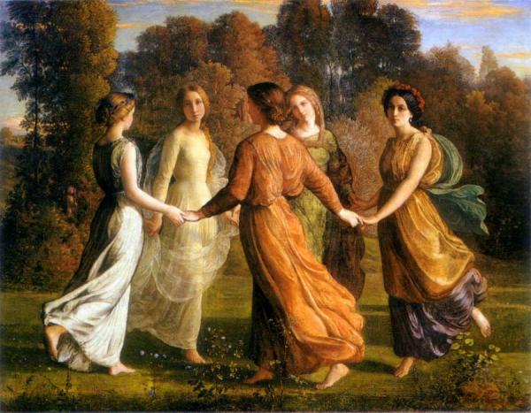 Poem Of The Soul 13, Rays Of Sunlight by Louis Janmot Oil Painting Reproductions