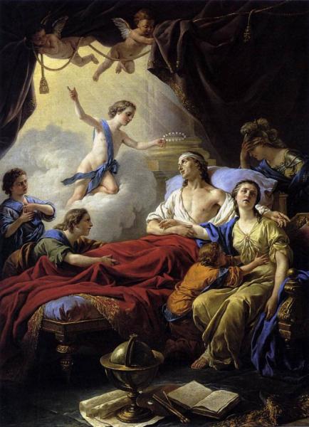 Allegory On The Death Of The Dauphin by Louis Jean François Lagrenée Oil Painting Reproductions