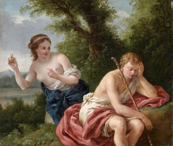 Daphnis And Chloe by Louis Jean François Lagrenée Oil Painting Reproductions
