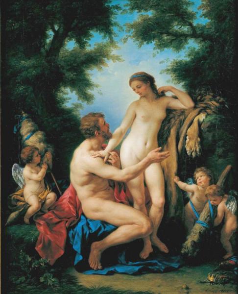 Louis Jean François Lagrenée Hercules And Omphale