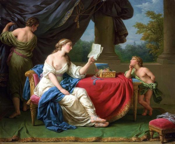 Penelope Reading A Letter From Odysseus by Louis Jean François Lagrenée