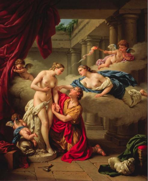 Pygmalion And Galatea by Louis Jean François Lagrenée