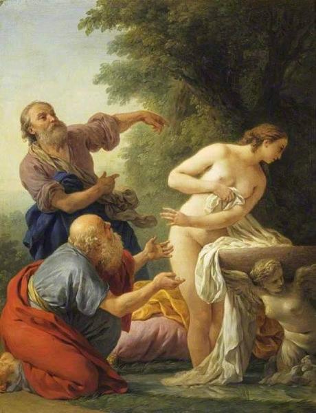 Susannah And The Elders by Louis Jean François Lagrenée Oil Painting Reproductions