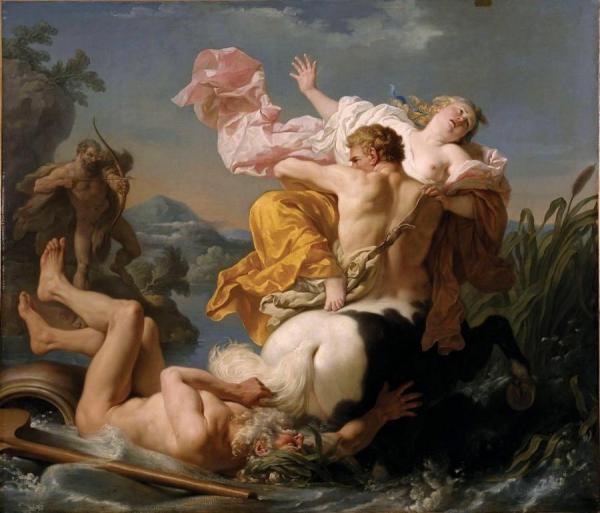The Abduction Of Deianeira By The Centaur Nessus by Louis Jean François Lagrenée
