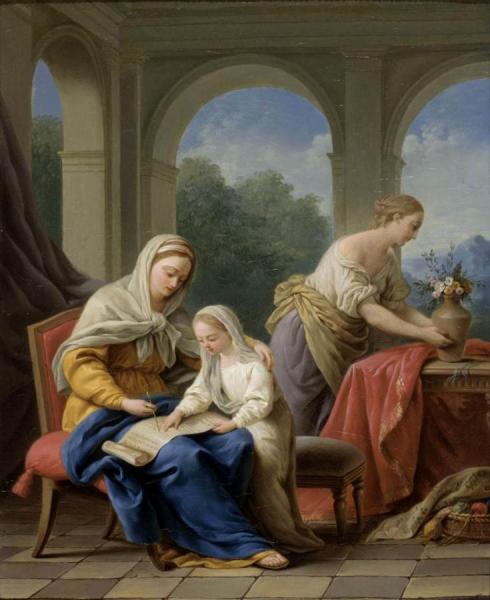 The Education Of The Virgin by Louis Jean François Lagrenée Oil Painting Reproductions