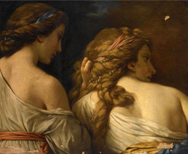 Two Nymphs by Louis Jean François Lagrenée Oil Painting Reproductions