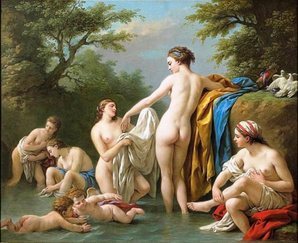 Venus And Nymphs Bathing by Louis Jean François Lagrenée Oil Painting Reproductions