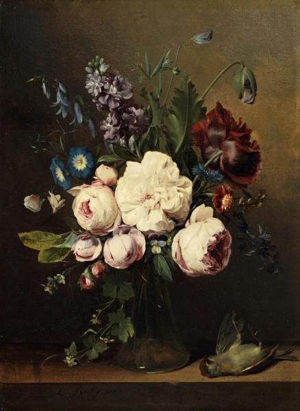A Vase Of Flowers by Louis Leopold Boilly